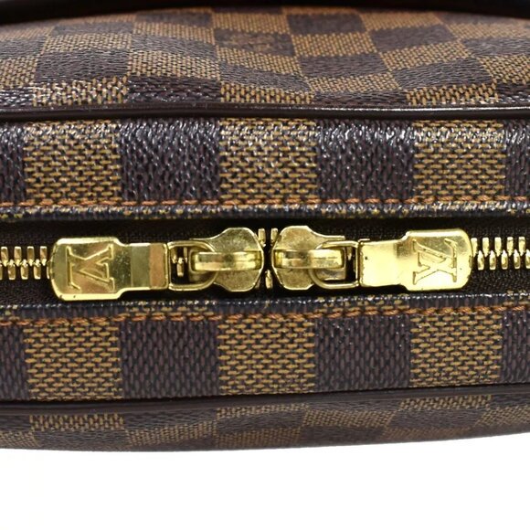 LOUIS VUITTON Ipanema PM Shoulder Bag Damier Ebene Leather Brown - Picture 9 of 16